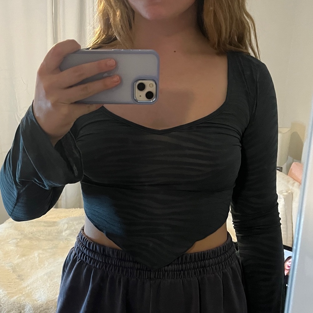 cotton in mesh long sleeve